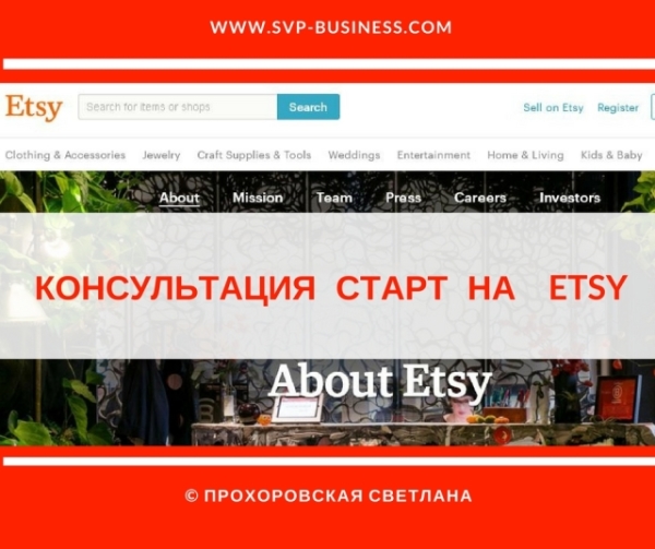 Консультация Старт на Etsy, консультация Аудит Etsy Магазина